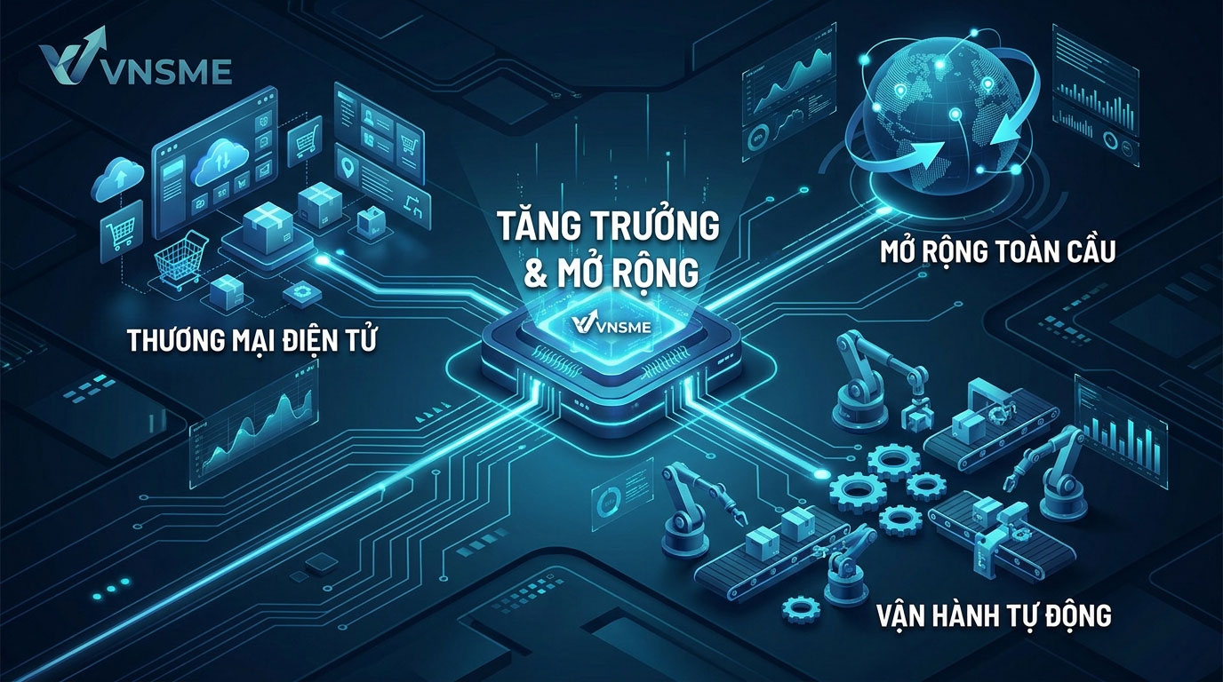 Mục tiêu tăng trưởng và mở rộng quy mô